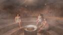 Drie gasten ontspannen in de stoomruimte van Thermen Holiday 